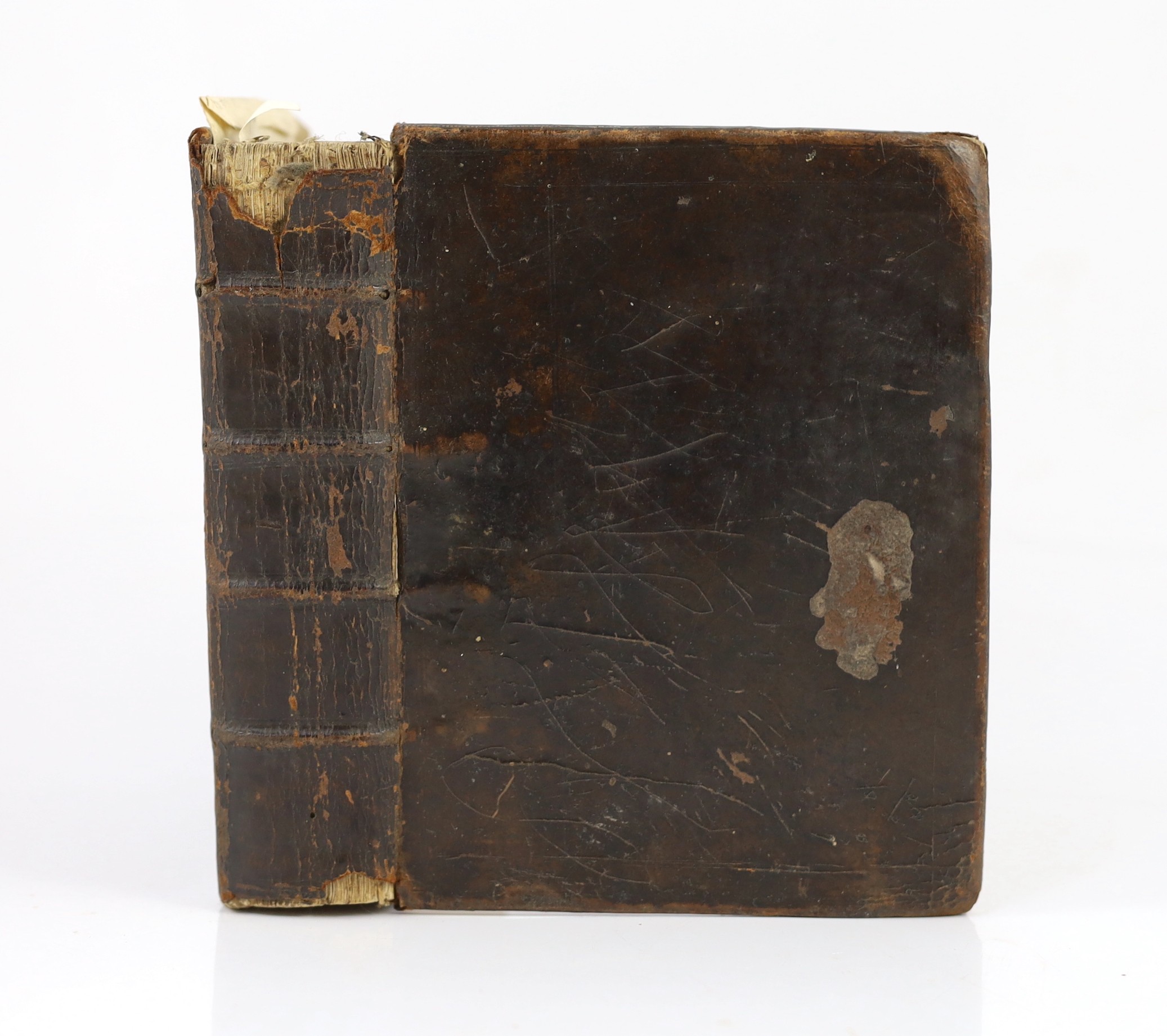 Markham, Gervase, A Way to Get Wealth. Containing Six Principal Vocations, or Callings...the thirteenth time corrected, and augmented by the author. Some engraved text illus. and headpiece decorations; old calf with pane